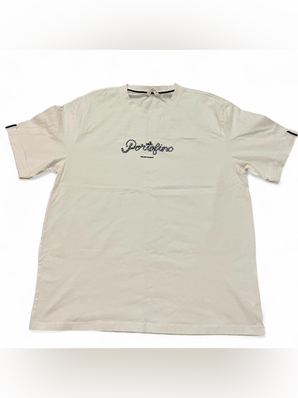 Reserved Short Sleeve Tee with Script Chest Embroidery